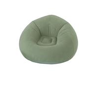 ED ENJOY HOME Poltrona da esterno gonfiabile, 100 x 100 cm, verde salvia, 100% PVC Flocké, collezione giardino Borneo