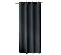 ED Enjoy Home Tenda Decorativa con Occhielli argentati, 140 x 240 cm, Grigio Scuro, 100% Poliestere, Satinato, Collezione Basic