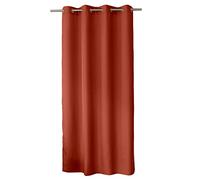 ED ENJOY HOME Tenda decorativa con occhielli argentati, 140 x 240 cm, terracotta, 100% poliestere, satinato, collezione Basic