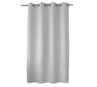 ED ENJOY HOME Tenda Oscurante con Occhielli argentati, Bianco, 140 x 180 cm, 100% Poliestere, Tessuto Certificato Oeko-Tex, Collezione Liquirizia