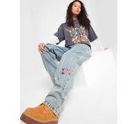 Ed Hardy Bloom Skull Relax Jeans, Blu M