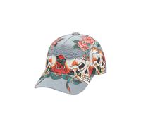 Ed Hardy Cappello da baseball 'Skull Rose' blu ciano / blu denim / aragosta / nero Donna Ed Hardy 55-60