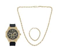 ED HARDY M0249G-42-G02 - Set di 3 orologi da uomo, con collana e bracciale, colore: oro