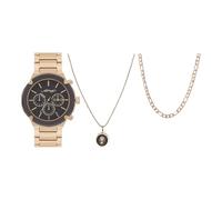 ED HARDY M0264G-42-G27 - Set di 3 orologi da uomo e collana, colore: oro