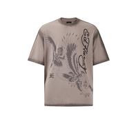 Ed Hardy Maglietta 'Eagles In Attack' grigio Uomo Ed Hardy L