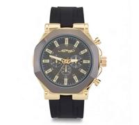 ED HARDY Orologio da uomo con quadrante rotondo e cinturino in silicone nero 50664GB-42-G02