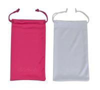 Ed Hicks 2 custodie in microfibra di alta qualità, per occhiali da sole, custodia morbida (bianco e rosa), 1 sacchetto bianco, 1 sacchetto rosa, Taglia unica