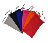 Ed Hicks 6pcs Premium Microfibra Occhiali Custodia, Occhiali Da Sole Custodia Morbida Custodia Cavo e Cuffia Panno Bag. Cordoncino. 6 Colori in modo da sapere quali occhiali sono in quale borsa.,