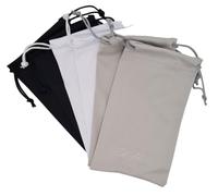 Ed Hicks Custodia morbida in microfibra per occhiali da sole, Nero, bianco, grigio, Taglia unica