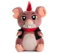 Ed, il topo punk, peluche da 26 cm, colore marrone, rosso, nero
