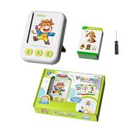 ED-Lumos Carte educative bilingue spagnolo-inglese per bambini, 110 domande, giocattolo educativo con 5 lingue, 55 schede su entrambi i lati, regalo educativo con animali, numeri e colori