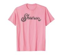 Ed Sheeran Cursive Logo Maglietta, Uomo, Rosa, S