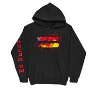 Ed Sheeran Felpa con Cappuccio Equals Logo Nuovo Ufficiale Uomo Nero Pullover