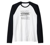 Ed Sheeran Repeating Logo Maglia con Maniche Raglan