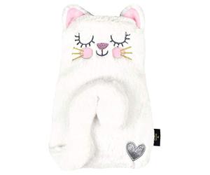 Ed, the Cat - Borsa dell'acqua calda Kitty per coccolarsi e rilassarsi, in confezione regalo, colore: Bianco