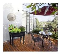 EDA Spazio orto su gambe City Veg&Table - 76 x 38,5 x H 68 cm - 57 L - Grigio antracite