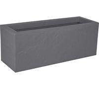 EDA - Balconera Volcania'Up 25 L - Decorazione Imitazione Pietra - Parete Singola - Area di ritenzione idrica - 59 x 19,5 x 22,8 cm - Grigio ciottolo