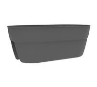 EDA - Fioriera ponticello Osaka 19,5 L - Sistema di fissaggio semplice e brevetto - per balconi e ringhiere - 56 x 30,1 x 20,6 cm - Grigio antracite