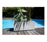 EDA Jardiniere Graphit - 99,5 x 39 x H 43 cm - 97,6 L - Sbiancato