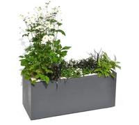 Volcania Jardiniere - EDA Plastiques - 99,5 x 39 x 43 cm - 98 L - Grigio ghiaia
