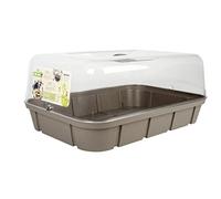 EDA - Mini Serra da coltivazione 15,7 litri - Dimensione L - 56 x 38 x 24 cm - Tortora