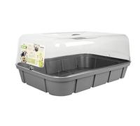 EDA - Mini Serra da coltivazione 15,7 litri, taglia L, 56 x 38 x 24 cm, colore: Grigio antracite