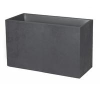 EDA - Muret Basalt 116 L - Decorazione in finto calcestruzzo - Doppia parete - Area di ritenzione idrica - 99,5 x 39,5 x 60 cm - Grigio antracite