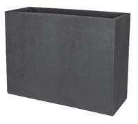 EDA - Muret Loft L Basalt 46 L - Arredamento finto calcestruzzo - Doppia parete - Area di ritenzione idrica - 78 x 29 x 60 cm - Grigio antracite