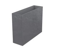 EDA - Muret Loft XL Volcania 63 L - Decorazione imitazione pietra - Doppia parete - Area di ritenzione idrica - 99 x 29 x 78 cm - Grigio ciottolo