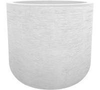 EDA PLASTIQUE - Pot rond 50 cm GraphitUp - 67 L - Blanc ceruse