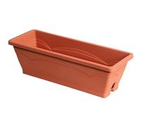 Eda Plastiques r011151 BR. TC CX20 Piatto Melodia Planter seguita Vassoio di plastica Terracotta 50 x 18 x 15 cm