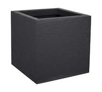 Eda Plastiques Vaso quadrato Graphit Up - Antracite - 29,5x29,5x29,5-21L Interno ed esterno