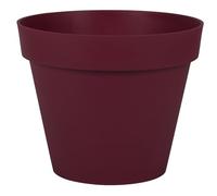EDA Pot de Fleur Rond TOSCANE Ø 30 cm - Volume 10 L - Ø 29,5 x H.24 cm - Rouge bourgogne