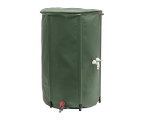 EDA - Recuperatore d'acqua flessibile e pieghevole 250 l - con filtro a rete + 2 rubinetti - Resistente alle intemperie - Ø 60 x H.88 cm