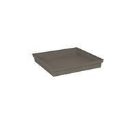 EDA - Sottovaso quadrato Toscana 40 cm - per vaso di fiori quadrato Toscana 50 cm - 40 x 40 x 5,9 cm - tortora