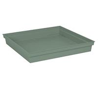 EDA - Sottovaso quadrato Toscana 40 cm - per vaso di fiori quadrato Toscana 50 cm - 40 x 40 x 5,9 cm - verde alloro