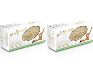 Eda Taspinar Dry Brush Natural Horsehair Anti-Cellulite: Magic Touch per gambe perfette e corpo - Esfolia, migliora la funzione linfatica, pelle più morbida in poche settimane, 2 pennelli