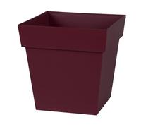 EDA TUSCANY Vaso da fiori quadrato 32 cm - Volume 22 L - 32 x 32 x 32 cm - Rosso bordeaux