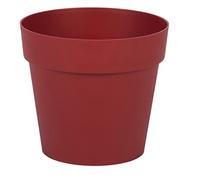 EDA - Vaso da fiori rotondo Toscana Ø 15 cm - Volume 1,6 L - Ø 15,3 x H.13,7 cm - Rosso Rubino