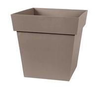 EDA Tuscan Square Flower Pot - 32 x 32 x H 32 cm - 22 L - Taupe