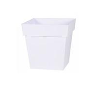 EDA Tuscan Square Flower Pot - 32 x 32 x H 32 cm - 22 L - bianco