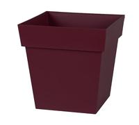 EDA TUSCANY Vaso da fiori quadrato 32 cm - Volume 22 L - 32 x 32 x 32 cm - Rosso bordeaux