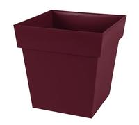 EDA - Vaso di fiori quadrato Toscana 39 cm - Volume 38 L - 39 x 39 x 39 cm - Rosso Borgogna