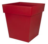 EDA - Vaso di fiori quadrato Toscana 50 cm - Volume 87 L - 49,5 x 49,5 x 52,5 cm - Rosso rubino