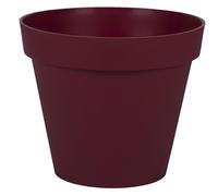 EDA - Vaso di fiori rotondo Toscana Ø 25 cm - Volume 6 L - Ø 25 x H.21 cm - Rosso Borgogna