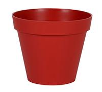 EDA - Vaso di Fiori Rotondo Toscana Ø 40 cm - Volume 23 L - Ø 39,5 x H.31 cm - Rosso Rubino