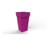 EDA Vaso da fiori XXL Tuscany - Quadrato - 43,3 x 43,3 x H 80 cm - 98 L - Bianco