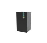 EDA Vaso quadrato alto, grigio antracite, 29,5 x 29,5 x 49,5 cm