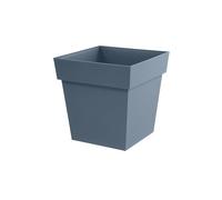 EDA - Vaso Quadrato per Fiori Toscana 32 cm - Capacità 22 L - 32 x 32 x 32 cm - Blu Jeans