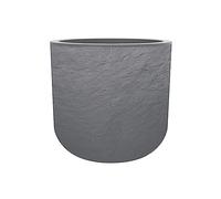 EDA - Vaso rotondo 40 cm Volcania'Up 32,5 L - Decorazione imitazione pietra - Singola parete - Area di ritenzione idrica - Ø 38,5 x H.36,8 cm - Grigio ciottolo